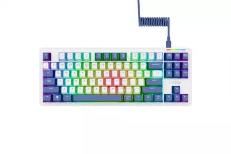 Teclado Trust GXT 872 Xyra mecánico TKL RGB con switches hot-swap