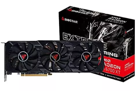 Vga Biostar Amd Rx6700xt-12gb Gddr6 3hdm 1dp I Reloj 2581mhz Cuda 2560 192bit Va67t6tml9