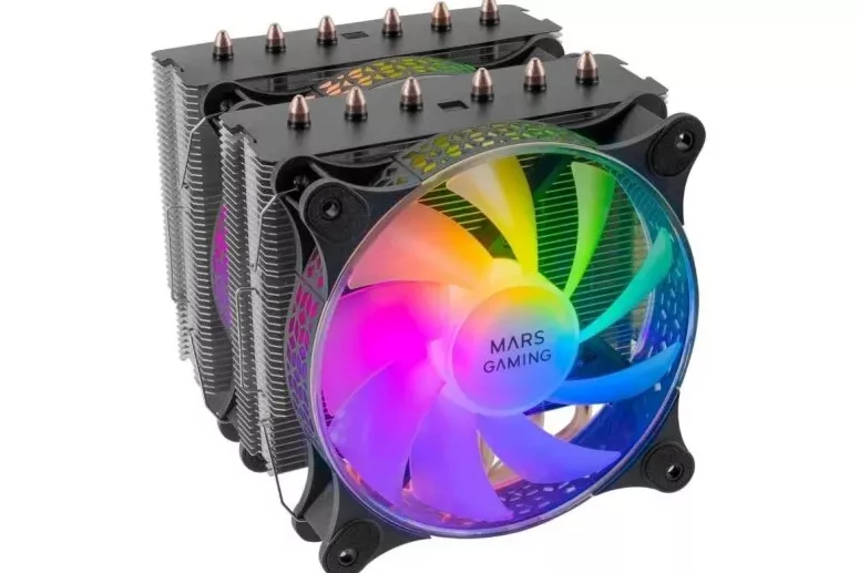 Mars Gaming MCPU-XT ARGB Doble Ventilador CPU 120mm Negro