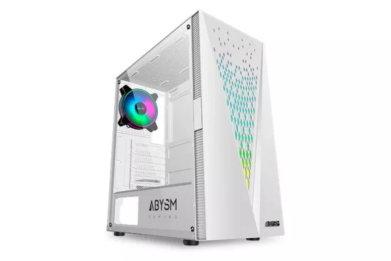 Abysm Gaming Danube Kolpa ARGB Caja PC ATX Cristal Templado USB 3.0 Blanco