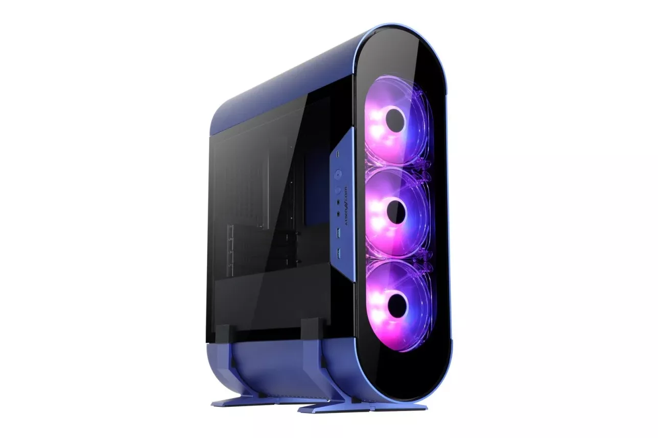 Abkoncore AL300M SYNC Mini Torre Cristal Templado USB-C RGB Azul