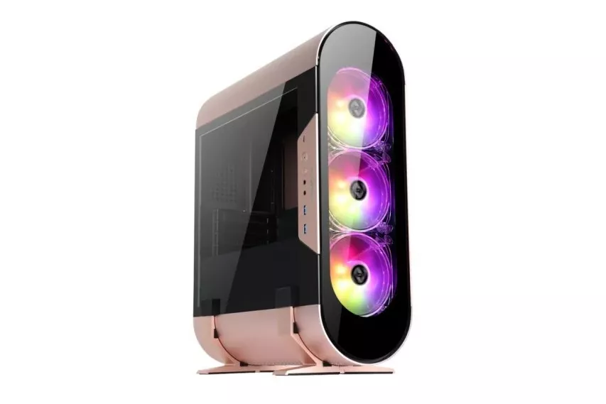 Abkoncore AL300M SYNC Mini Torre Cristal Templado USB-C RGB Rosa