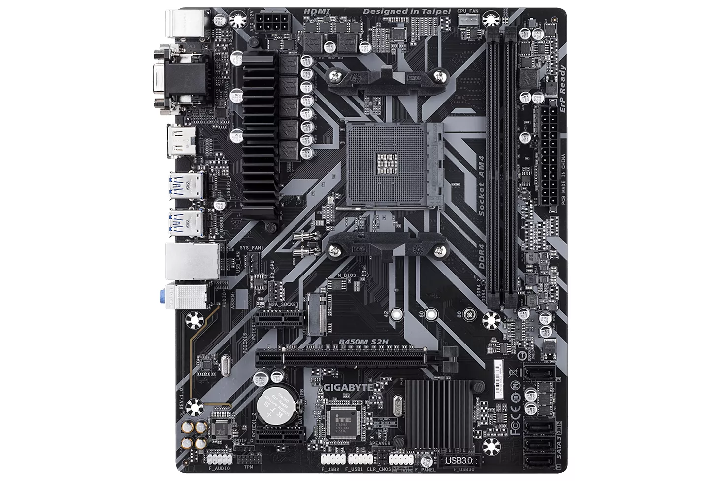 Gigabyte Placa Base B450M S2H mATX AM4