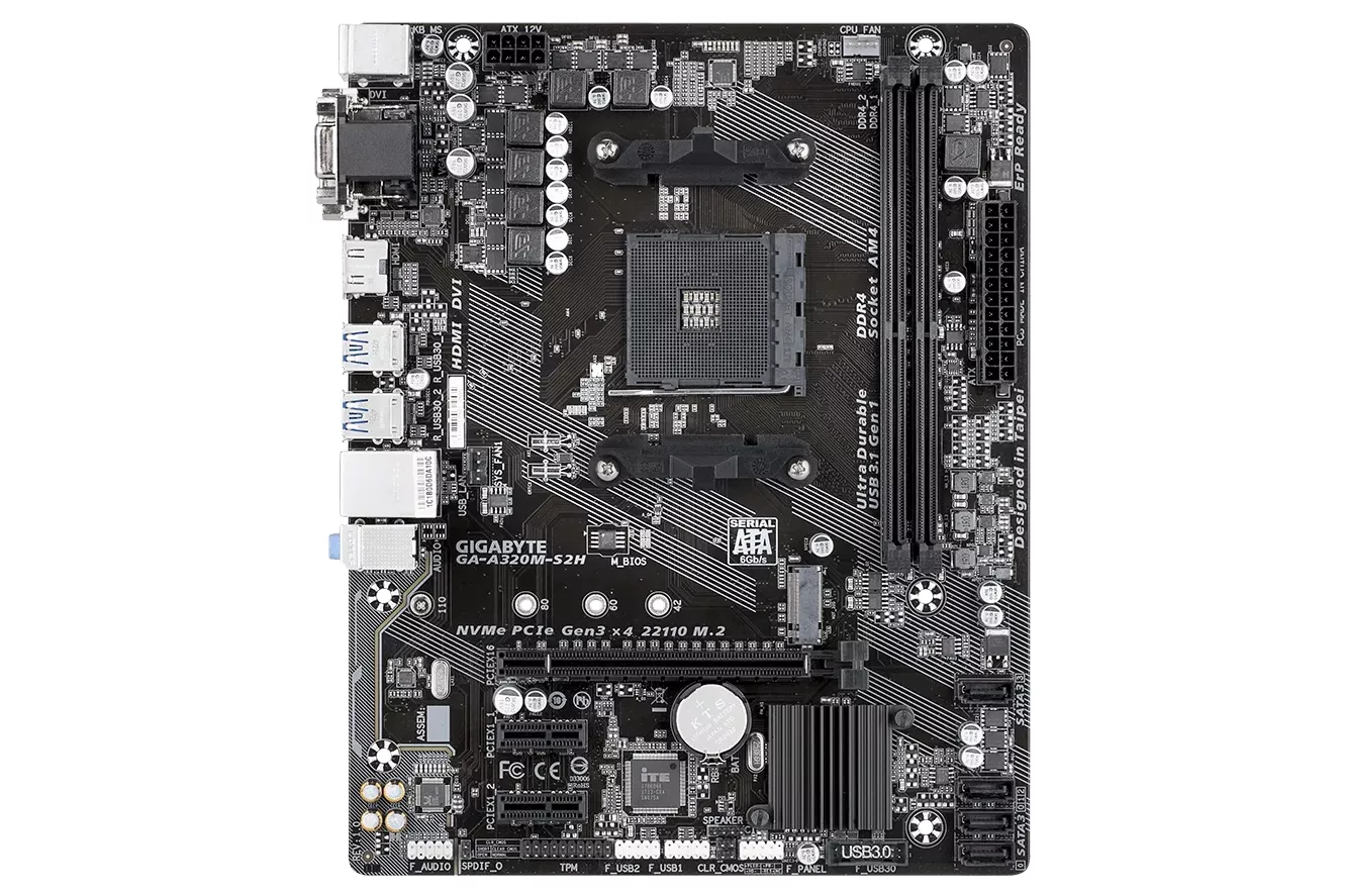 Placa Base Gigabyte GA-A320M-S2H Socket AM4 MATX