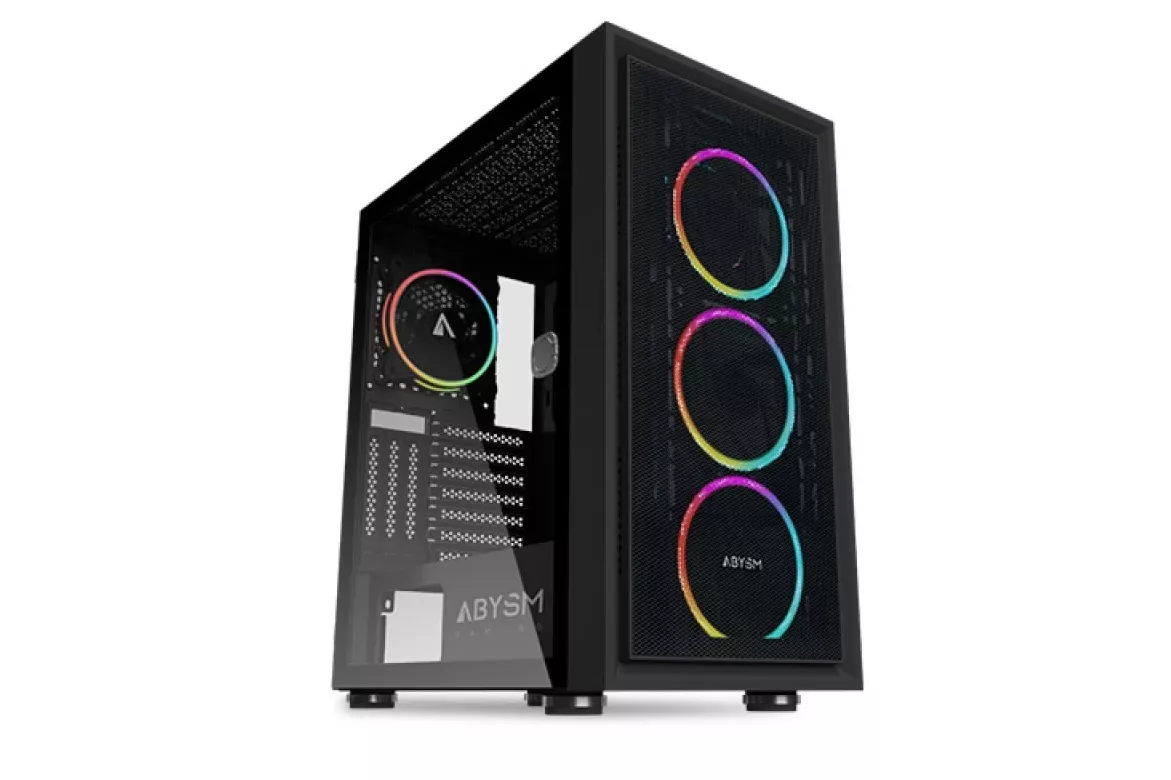 Abysm Gaming Danube Kamp ARGB Caja PC ATX Cristal Templado USB 3.0 Negra