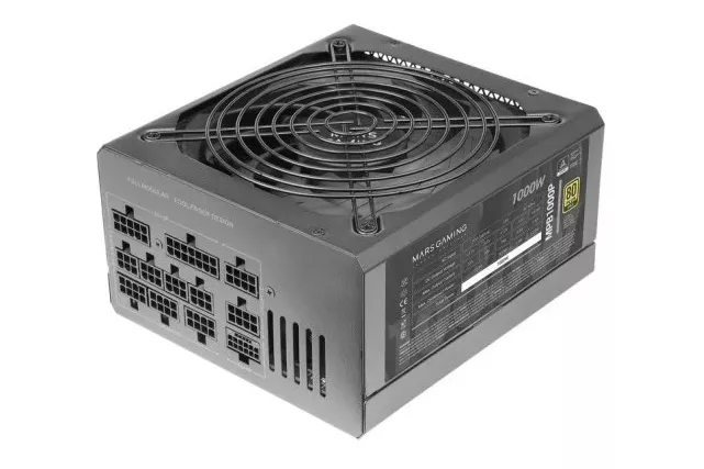 Mars Gaming MPB1000P Fuente Alimentación Modular ATX 3.0 1000W 10 Años Garantía 80plus Gold Negro