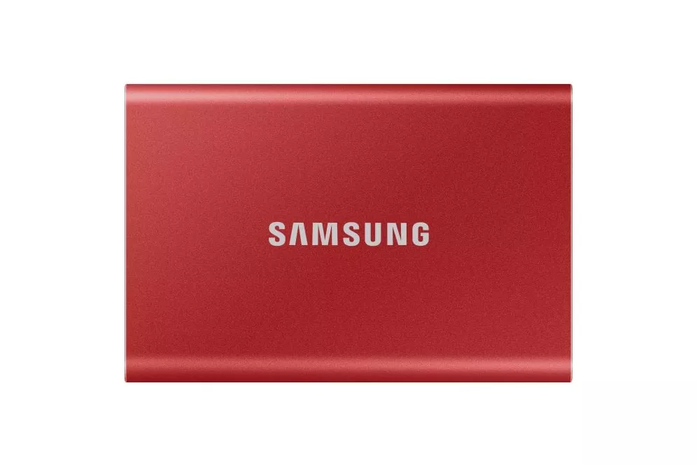 Samsung T7 Disco Duro SSD PCIe NVMe USB 3.2 1TB Rojo Metálico