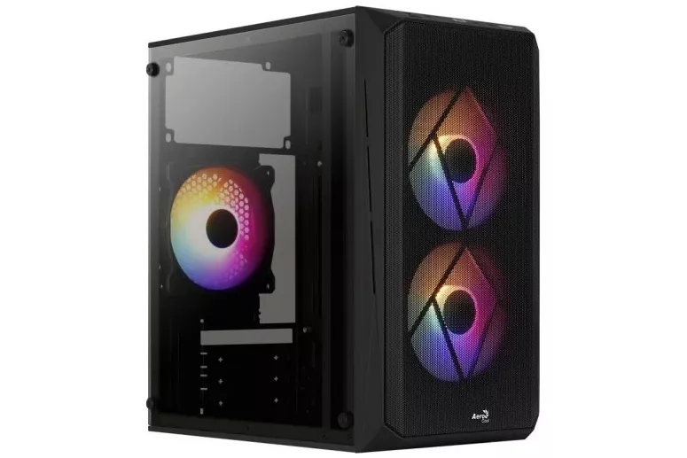 Aerocool CS107V2 FRGB USB 3.0 con Ventana Negra