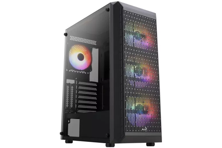 Aerocool BEAMBKV2 FRGB Cristal Templado USB 3.0 Negro