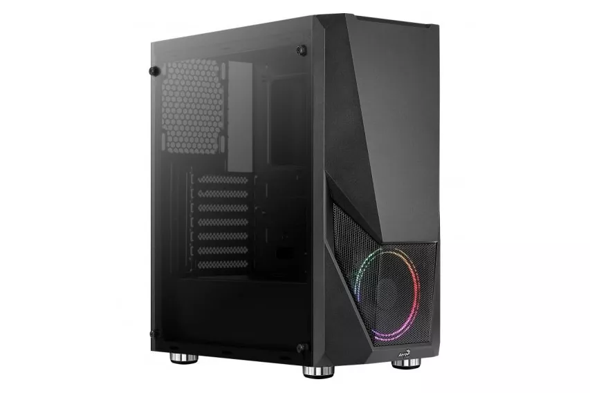 Aerocool Zauron Cristal Templado USB 3.1 RGB Negra