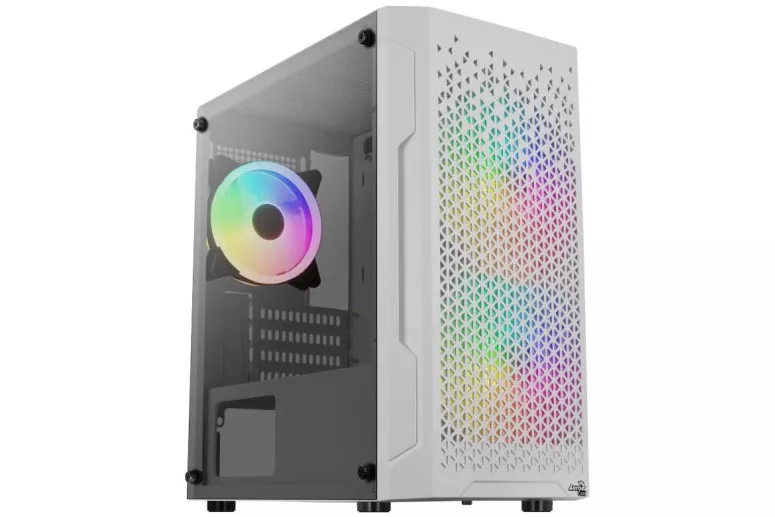 Aerocool TRINITYMINIWHV3 ARGB Cristal Templado USB 3.0 Blanco