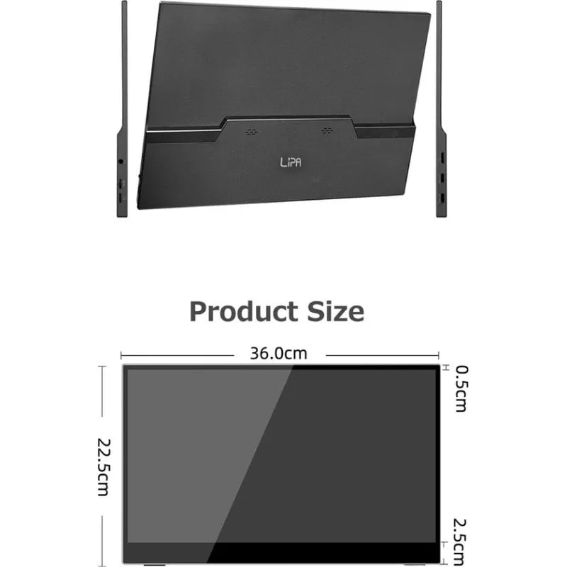 Lipa AX-60T Monitor Portátil con Pantalla Táctil 15.6