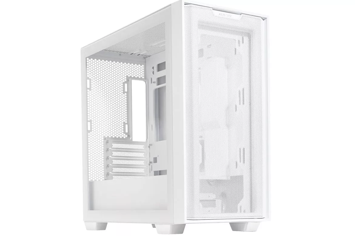 ASUS A21 Torre MATX Cristal Templado USB 3.2 Blanca