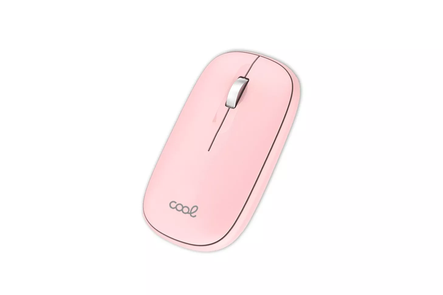 Cool Slim Ratón Inalámbrico 2 en 1 (Bluetooth + Adap. USB) Rosa