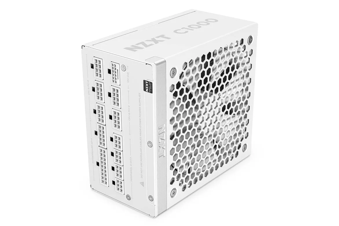 Fuente/PSU NZXT C1000 80 Plus Gold 1000W ATX 3.1 PCIE 5.0 Modular Blanco