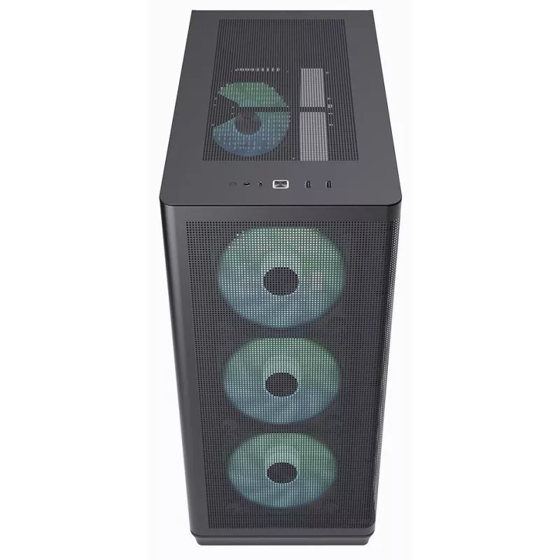 APNX C1 RGB Midi Tower Cristal Templado USB-C Negra