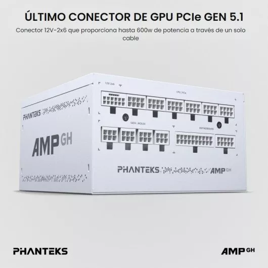 Phanteks AMP GH Fuente de Alimentación 1000W 80 Plus Platinum Modular Blanca