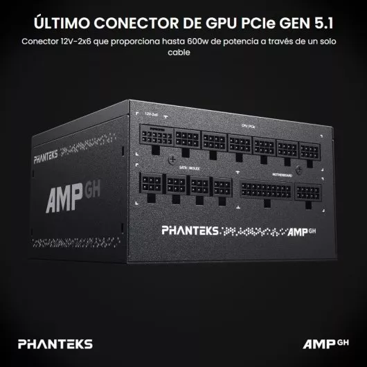 Phanteks AMP GH Fuente de Alimentación 1000W 80 Plus Platinum Modular Negra