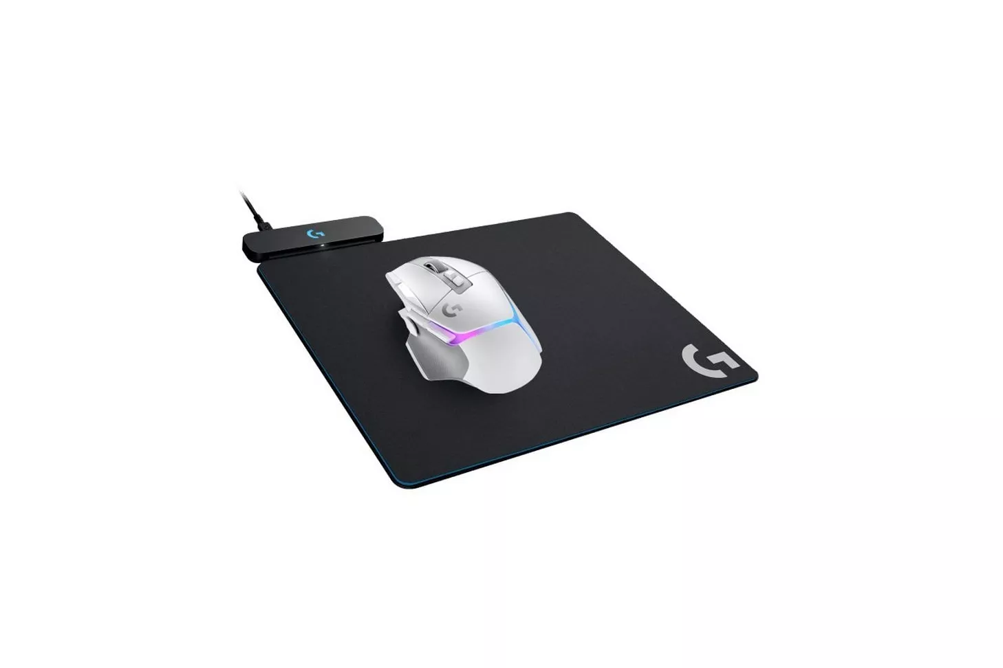 Logitech G502 X Plus Ratón Inalámbrico RGB Blanco 25600DPI + Alfombrilla con Carga Inalámbrica Powerplay