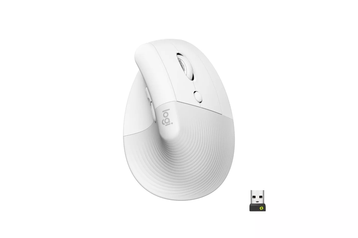 Logitech Lift Ratón Inalámbrico Vertical para Diestros 4000 DPI Blanco