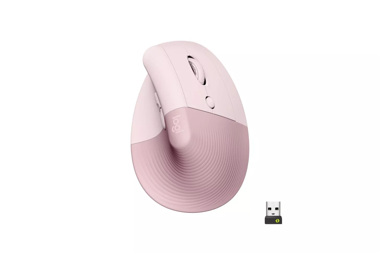 Logitech Lift Ratón Inalámbrico Vertical para Diestros 4000 DPI Rosa