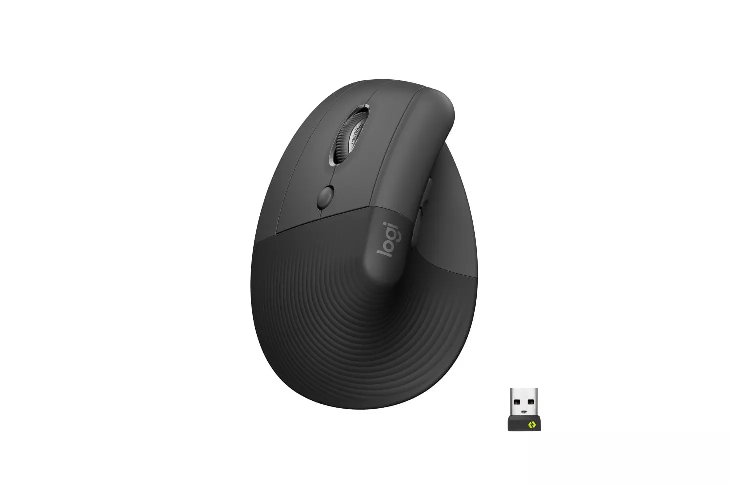 Logitech Lift Ratón Inalámbrico Vertical para Zurdos 4000 DPI Negro/Gris