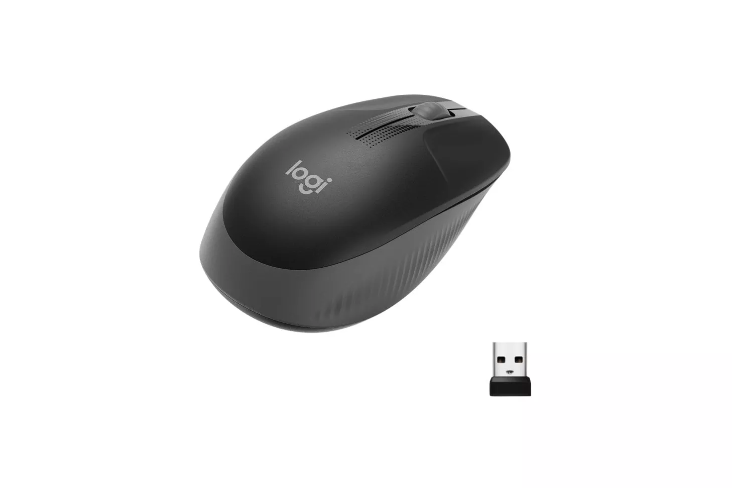 Logitech M190 Ratón Inalámbrico Full Size 1000DPI Gris