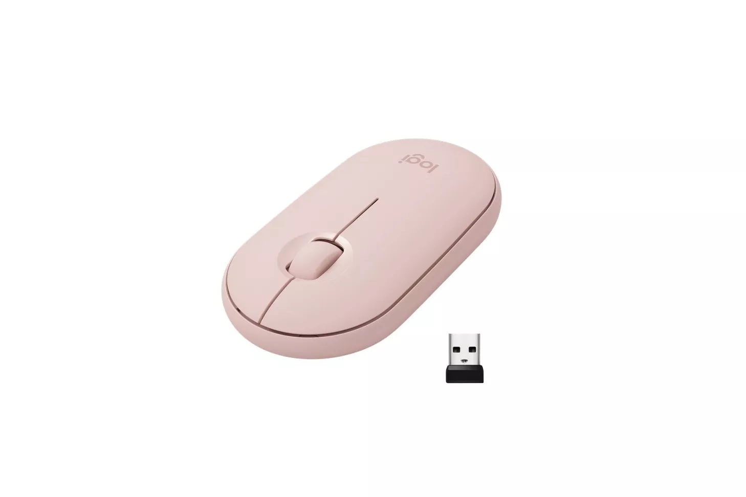 Logitech Pebble M350 Ratón Óptico Inalámbrico Rosa