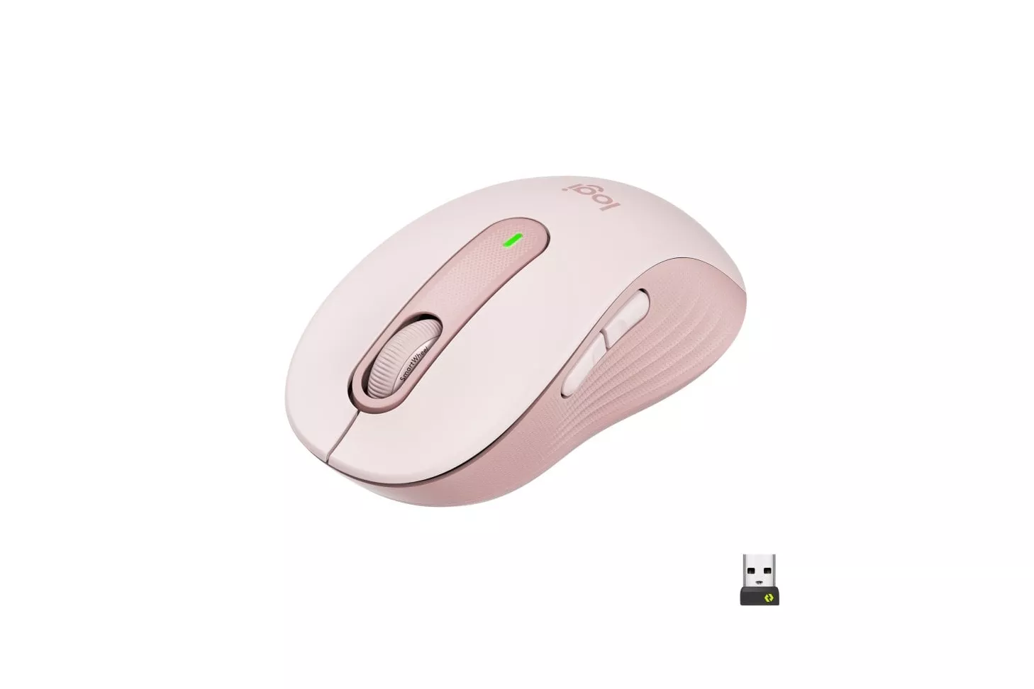 Logitech Signature M650 Ratón Bluetooth para Manos Pequeñas a Medianas, Clics Silenciosos Rosa