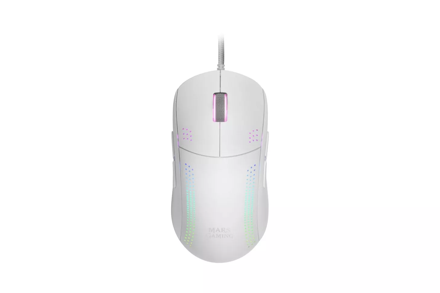 Mars Gaming MMPROW Ratón Gaming RGB 32000 DPI Blanco