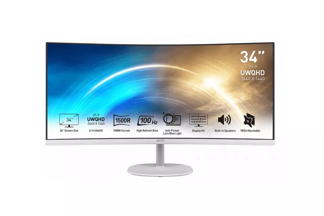 MSI Pro MP341CQW Blanco - Monitor 34