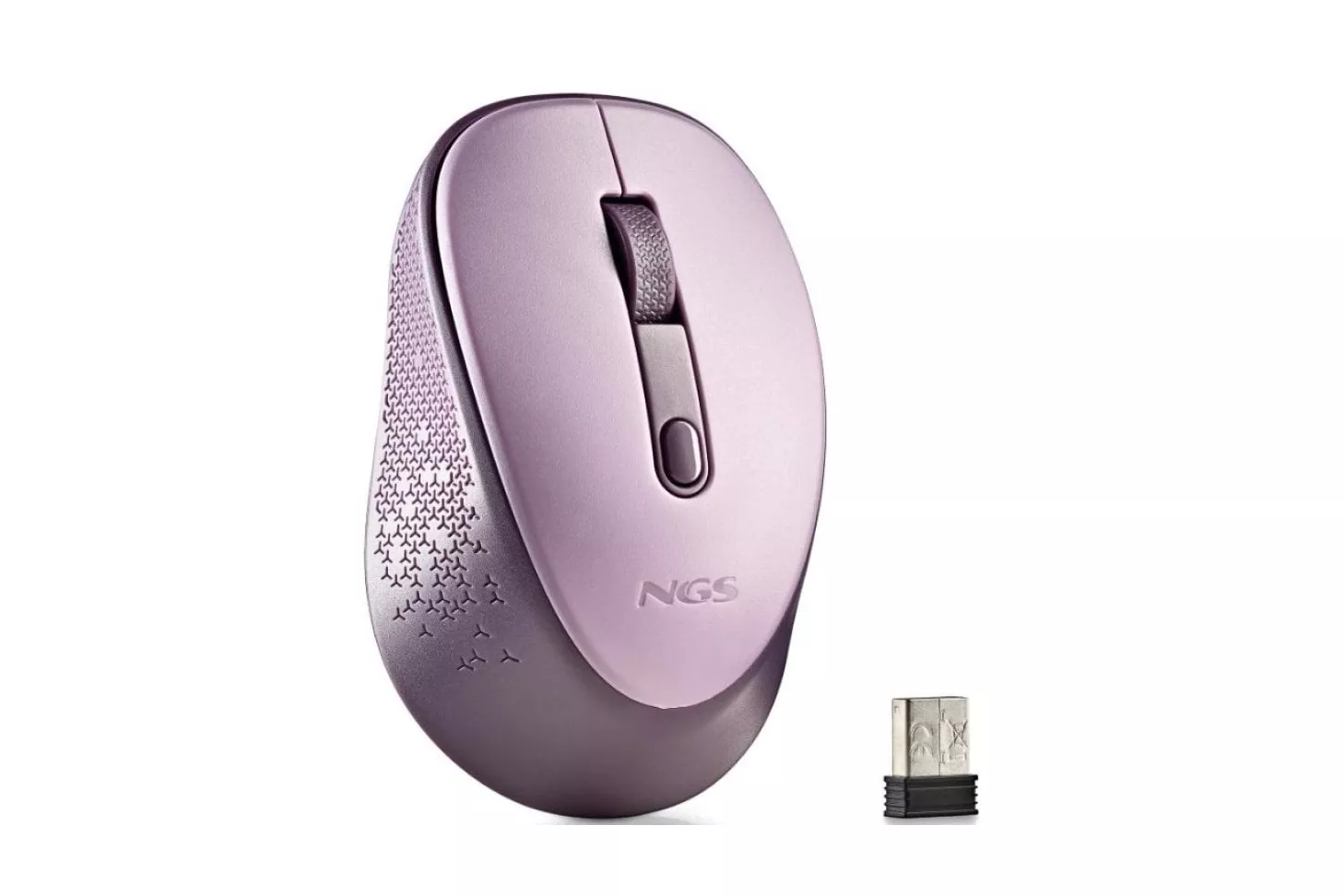 NGS Dew Lilac Ratón Optico Inalámbrico 1600 DPI Lila