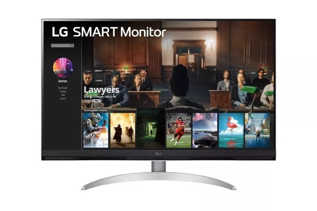 LG Smart Monitor 32SQ700S W 31.5 LED UltraHD 4K USB C