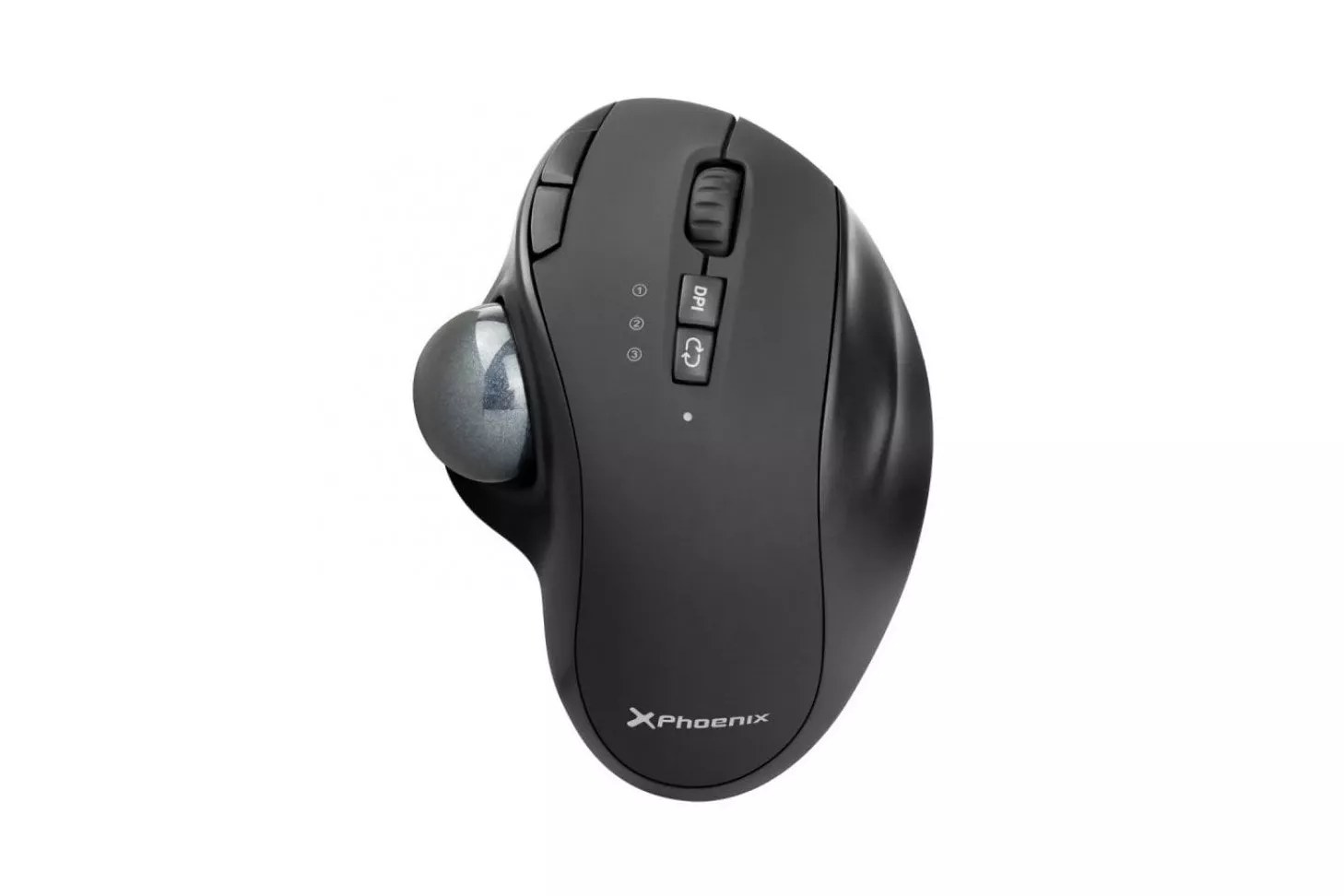 Phoenix Ergo T1 Ratón Óptico Trackball Inalámbrico 2400DPI Negro