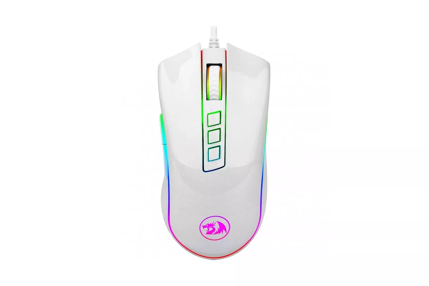 Redragon M711 Cobra White RGB Ratón Gaming 10000 DPI Blanco