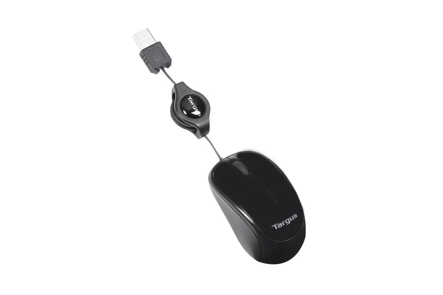 Targus AMU75EU Ratón USB Retráctil 1000DPI Negro