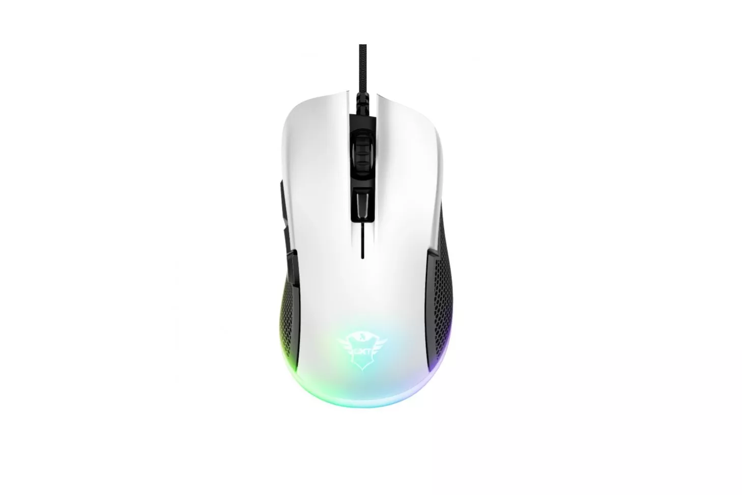 Trust GXT 922W Ybar Ratón Gaming Blanco