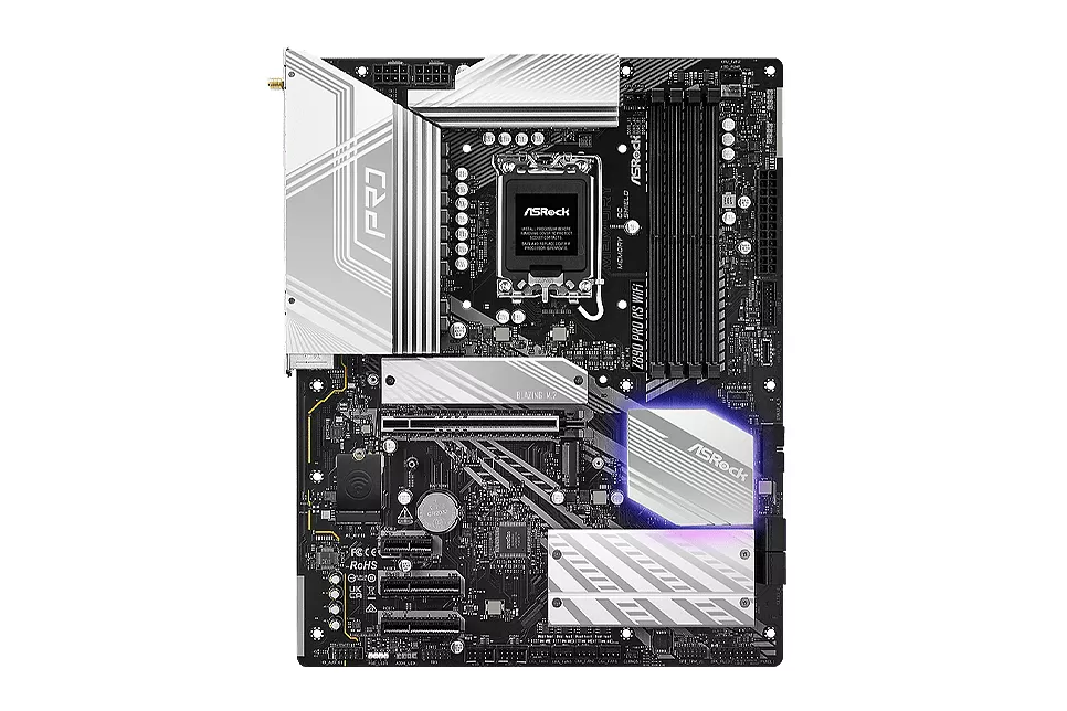 Asrock Z890 Pro RS | WiFi 6E | DDR5 | ATX | Blanca | Placa Base Intel Socket 1851