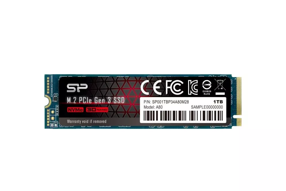 Silicon Power P34A80 1TB SSD M.2 PCIe Gen3x4 NVMe