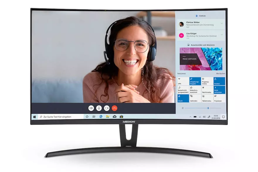Monitor Medion Akoya P52720 27'' FHD VA 75Hz 6.5ms Curvo