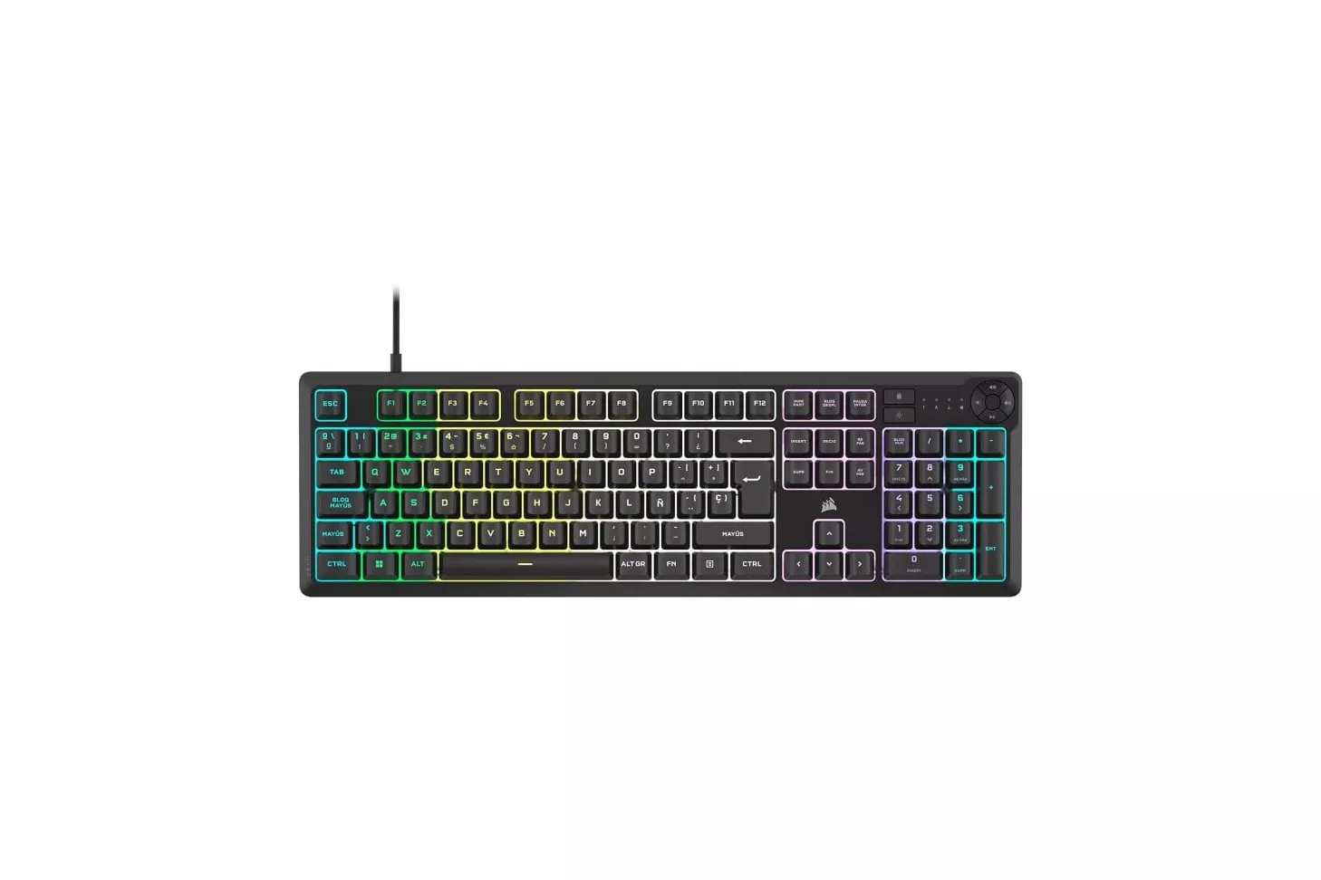 Corsair K55 CORE RGB Teclado Gaming Retroiluminado Negro