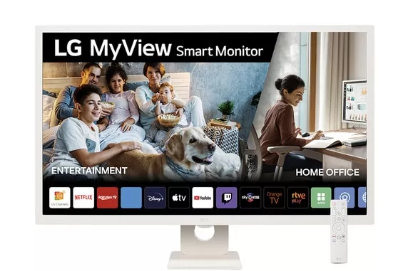 LG - Monitor PC 80 cm (31,5') LG 32SR50F MyView Smart TV webOS23, 60 Hz Full HD IPS, HDR10 (Reacondicionado grado C).