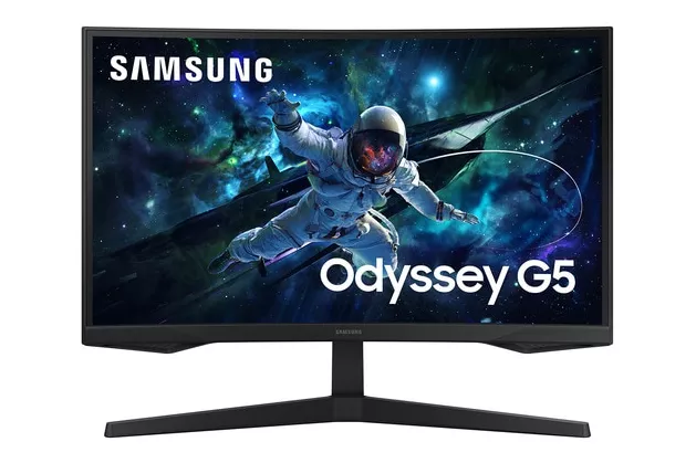 Samsung - Monitor PC Gaming curvo 68,5 cm (27') Samsung Odyssey G5 LS27CG552EUXEN, 165 Hz, WQHD, FreeSync (Reacondicionado grado C).