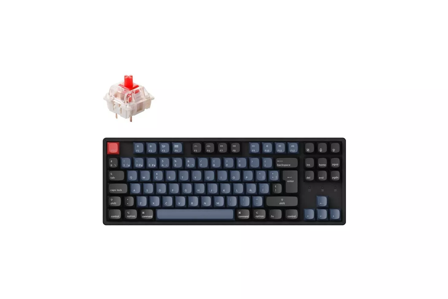 Keychron K8 Pro QMK/VIA Teclado Mecánico Inalámbrico Fully Assembled Hot Swappable RGB Gateron G Pro Red