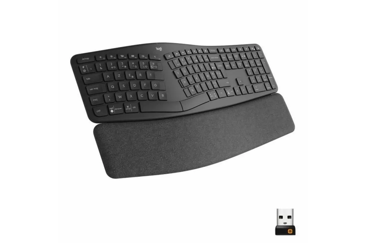 Logitech ERGO K860 - Clavier - sans fil - 2.4 GHz, Bluetooth 5.0 - AZERTY - Français - graphite