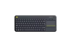 Clavier tactile sans fil Logitech K400 Plus - Clavier - sans fil - 2.4 GHz - Français - noir