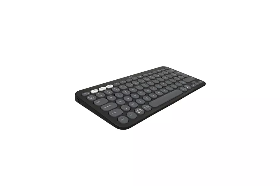 Logitech Pebble Keys 2 K380s - Clavier - sans fil - Bluetooth LE - AZERTY - Français - graphite ton sur ton