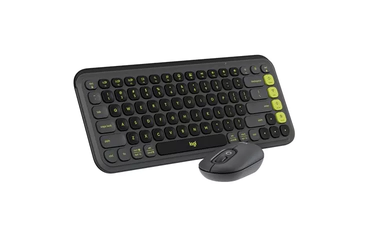 Logitech POP Icon Combo Pack Teclado + Ratón Inalámbrico Bluetooth Grafito y Verde