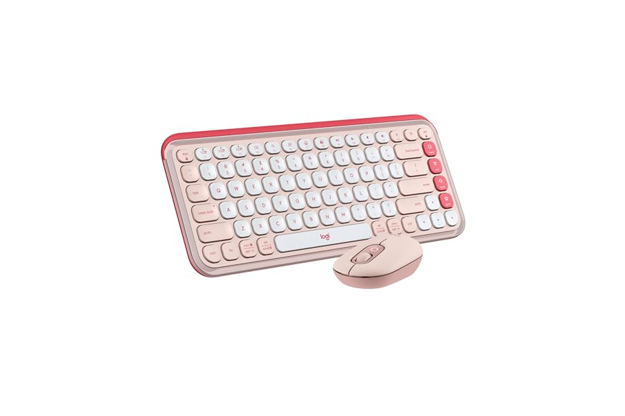 Logitech Pop Icon Combo Pack Teclado Ratón Inalámbrico Rosa