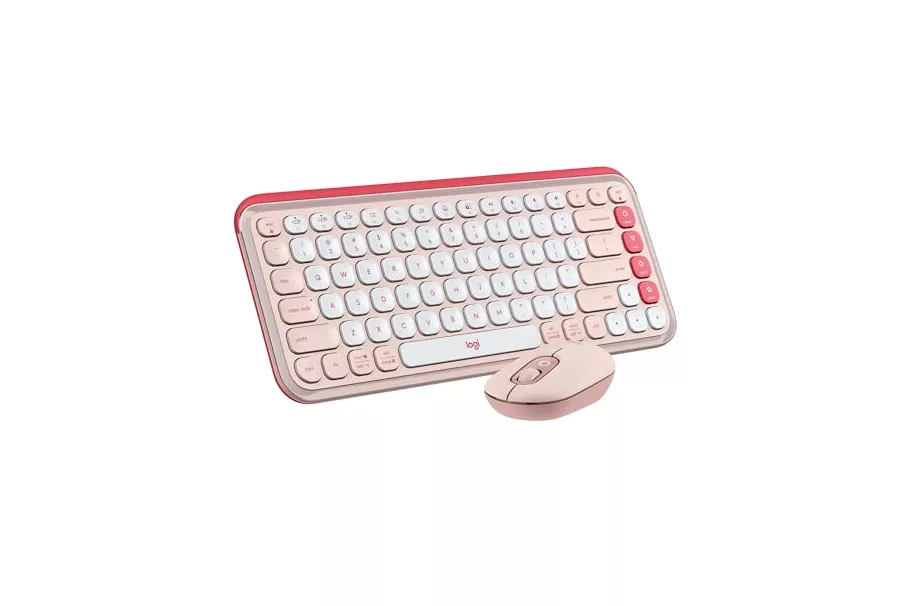 Logitech Pop Icon Combo Pack Teclado + Ratón Inalámbrico Rosa